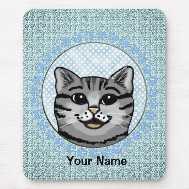 De Ratón Alfombrilla Ratzy Cat Face (Frente)