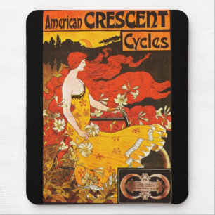 De Ratón Alfombrilla Vintage American Crescent Cycles