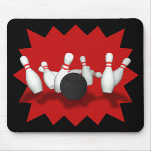 De Ratón Bolera Bola & Pins: Modelo 3D: Alfombrilla para ra