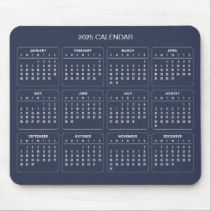 De Ratón Calendario 2025 simple pero elegante Alfombrilla