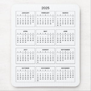De Ratón Calendario 2025 simple pero elegante   Alfombrilla