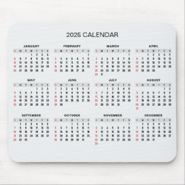 De Ratón Calendario 2025 simple pero elegante | Alfombrilla