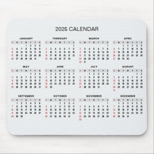 De Ratón Calendario 2025 simple pero elegante   Alfombrilla