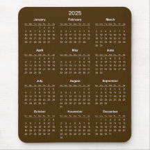 Calendario 2025 simple pero elegante | Alfombrilla