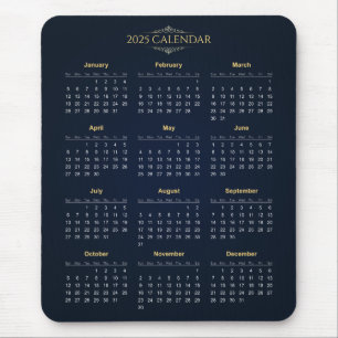 De Ratón Calendario 2025 simple pero elegante   Alfombrilla