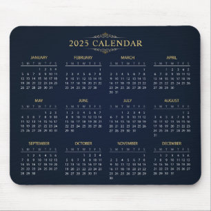 De Ratón Calendario 2025 simple pero elegante   Alfombrilla