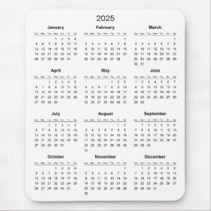 De Ratón Calendario 2025 simple pero elegante   Alfombrilla