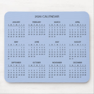 De Ratón Calendario 2026 Simple pero Elegante   Alfombrilla