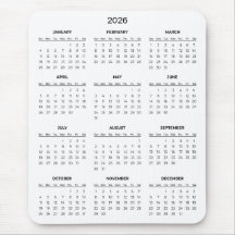 Calendario 2026 Simple pero Elegante | Alfombrilla