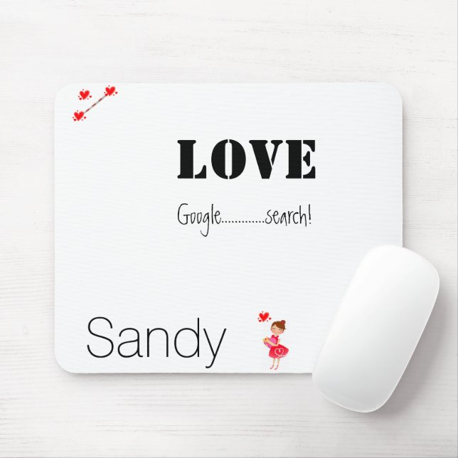 De Ratón Google Search Love Hearts Mouse Pad! Alfombrilla d (Con ratón)