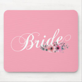 De Ratón Simple Bride Floral Caligrafía | Alfombrilla para