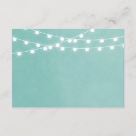 De Recepción Aqua String Lights Boda Insertar tarjeta