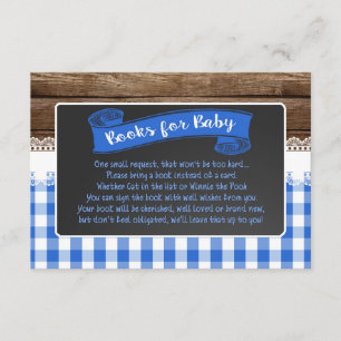 De Recepción Baby Q Books para la tarjeta para el bebé - Azul
