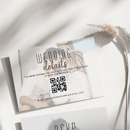 De Recepción Boda fotográfico moderno Detalles Tarjeta QR