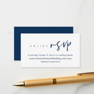 De Recepción Boda Invita a RSVP Online, Sitio Web Tarjeta Cerra