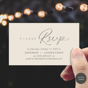 De Recepción Boda romántica moderna invita tarjeta recordatoria