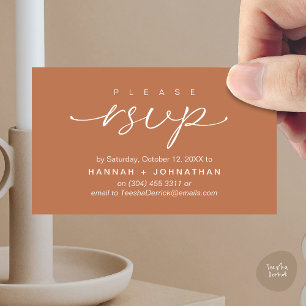 De Recepción Boda romántica moderna invita tarjeta recordatoria