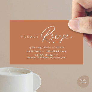 De Recepción Boda romántica moderna invita tarjeta recordatoria