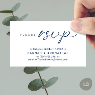 De Recepción Boda romántica moderna invita tarjeta recordatoria