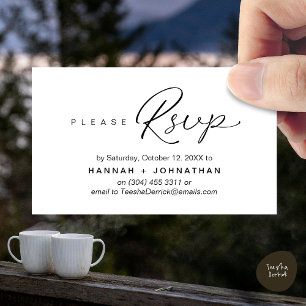 De Recepción Boda romántica moderna invita tarjeta recordatoria