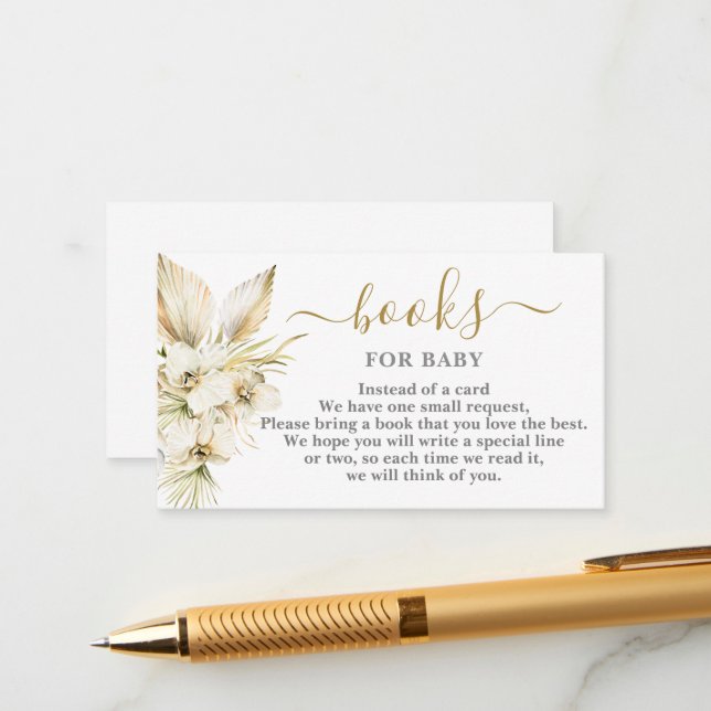 De Recepción Boho Desert Books para la Tarjeta del Bebé (Anverso/Reverso In Situ)