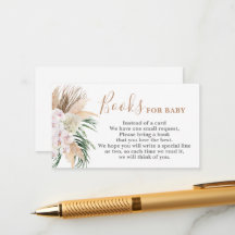 Boho moda Books para la tarjeta del bebé