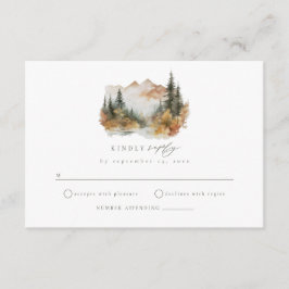 De Recepción Boho Mountain Wedding RSVP Insertar tarjeta