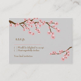 De Recepción Cherry Blossom Garden Wedding Tarjeta RSVP
