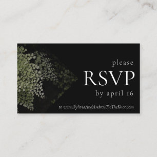 De Recepción Dark and Moody Ferns Tarjeta RSVP moderna