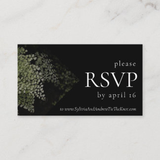 De Recepción Dark and Moody Ferns Tarjeta RSVP moderna