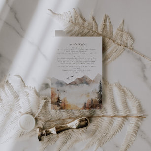De Recepción Detalles del Boda Woodland Insertar tarjeta