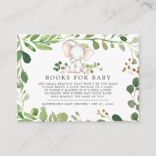 De Recepción Elefantes Libros Para Bebés Tarjeta Baby Shower