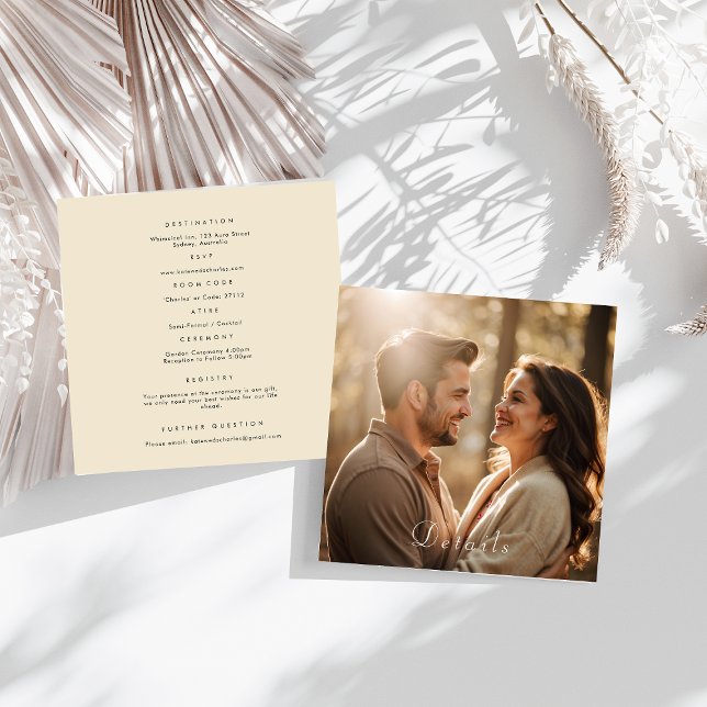 De Recepción Elegante Personalizado fotográfico moderno Tarjeta (Subido por el creador)