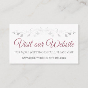 De Recepción Elegante Rosa Dusty Wedding Visita Nuestra Tarjeta
