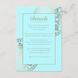 De Recepción Elegante Solar Mandala Boda Detalles Tarjeta Gold
