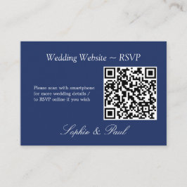De Recepción Elegante tarjeta RSVP del sitio web del código QR 