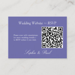 De Recepción Elegante tarjeta RSVP del sitio web del código QR