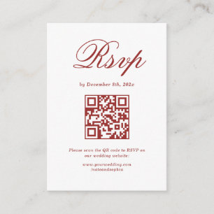 De Recepción Elegante tarjeta RSVP para Navidades rojos y blanc