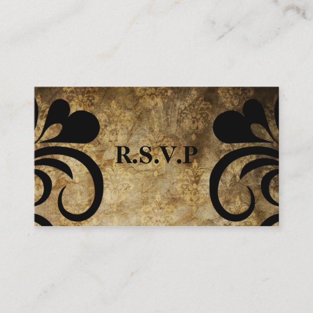 De Recepción Elegante tarjeta Swirl RSVP (Anverso)