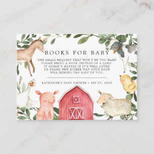 De Recepción En los Libros Agrícolas Para Tarjeta Baby Shower P
