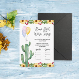 De Recepción Fiesta Wedding Shower ¿Qué edad tenían la tarjeta
