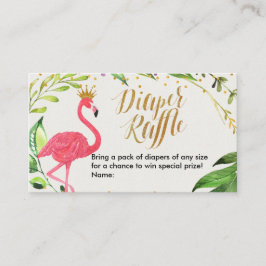 De Recepción Flamingo - Tarjeta Raffle Diaper