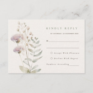De Recepción Flores rosa Rubor Boda Tarjeta RSVP
