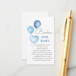 De Recepción Globos azules Libros para tarjeta Baby Boy