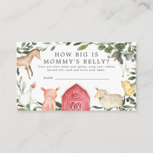 De Recepción Granja Baby Shower ¿Qué tan grande es la tarjeta B