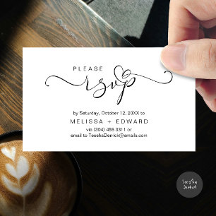 De Recepción Hermosa boda romántica invita tarjeta RSVP