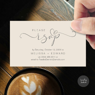 De Recepción Hermosa boda romántica invita tarjeta RSVP