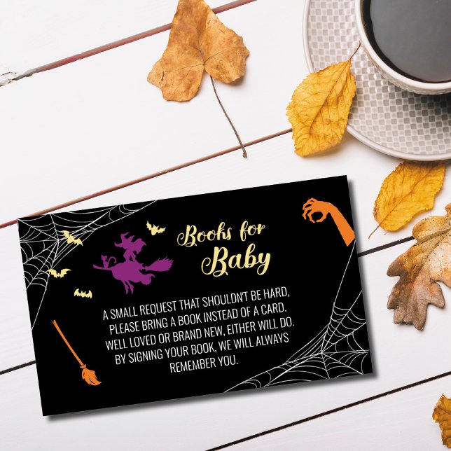 De Recepción Hocus Pocus Baby Shower Books para la tarjeta del  (Subido por el creador)