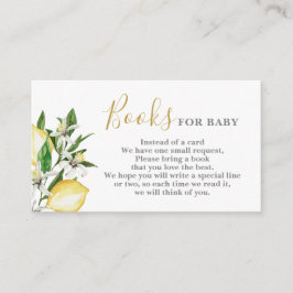De Recepción Lemons Floral Books para la tarjeta del bebé