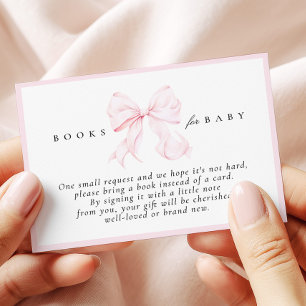 De Recepción Libros para bebé en el baby shower Tarjeta con laz